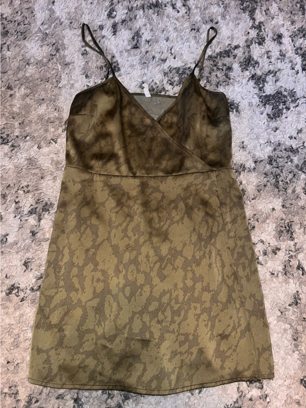 Urban Outfitters Olive Green Satin Cami Tank Top